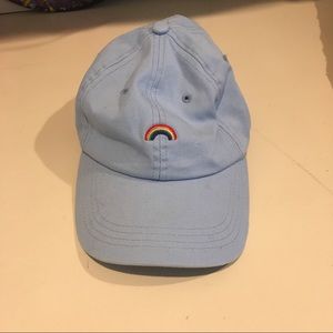 Light blue rainbow hat